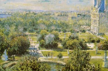 Claude Monet View of Tuileries Gardens, Paris Norge oil painting art